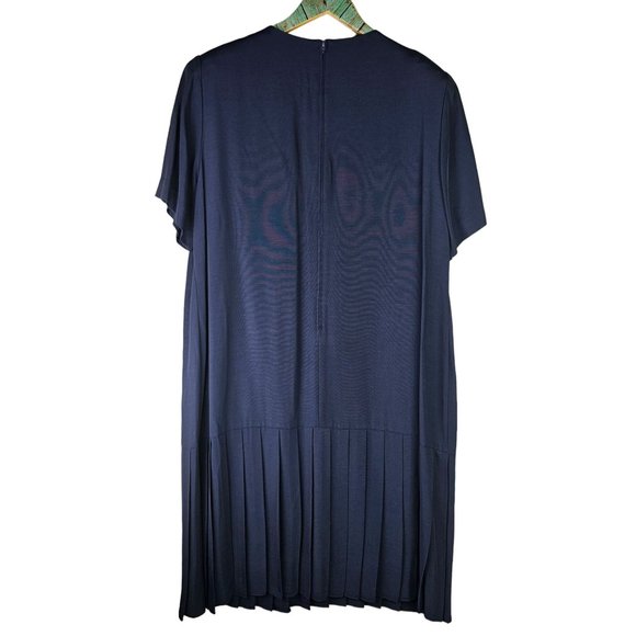 Vintage 90's S.L. Fashions Crested Pocket Button Pleated Drop Waist Dress, 18WP - Picture 8 of 10